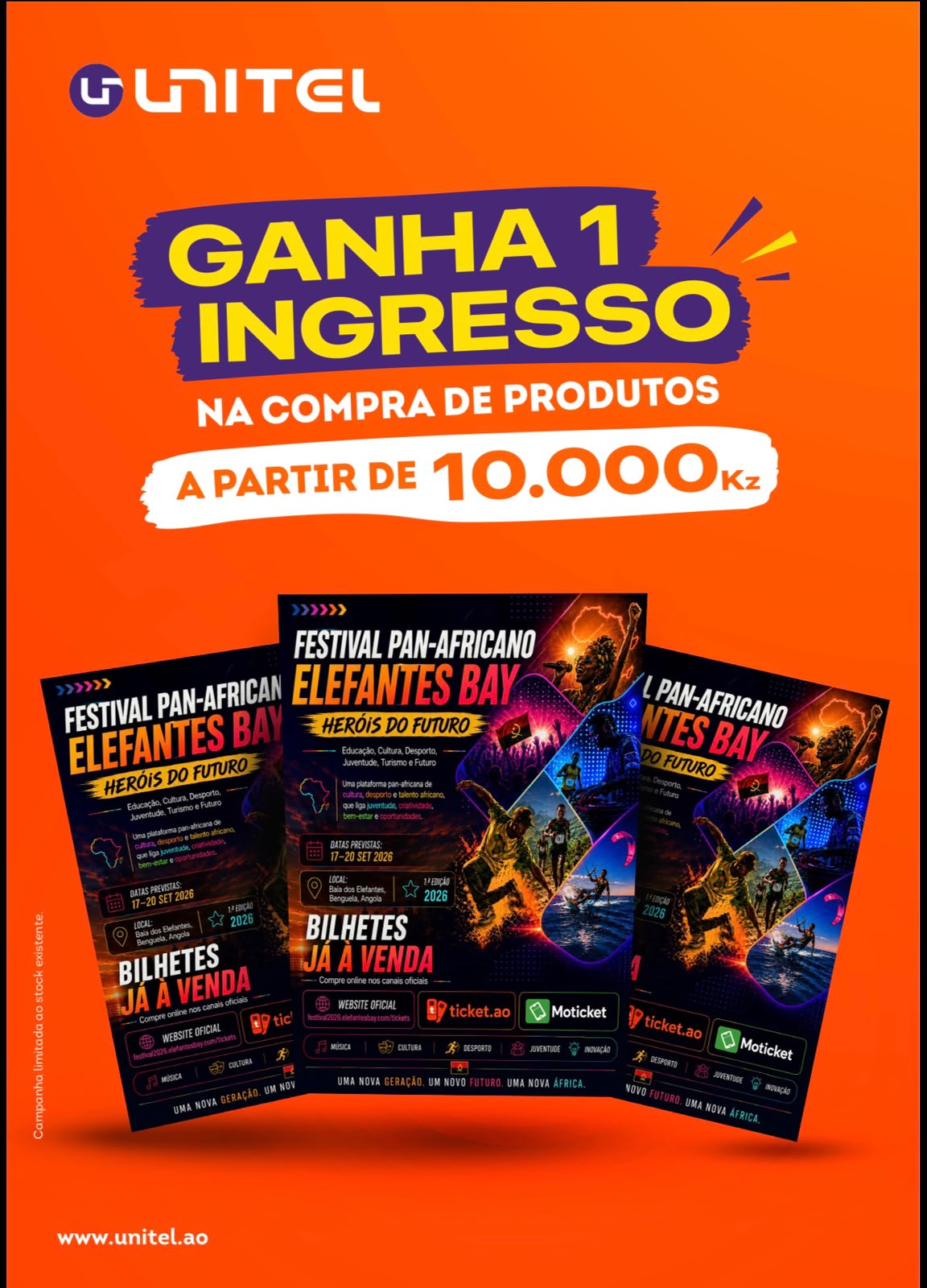 UNITEL ticket campaign for the Elefantes Bay Festival