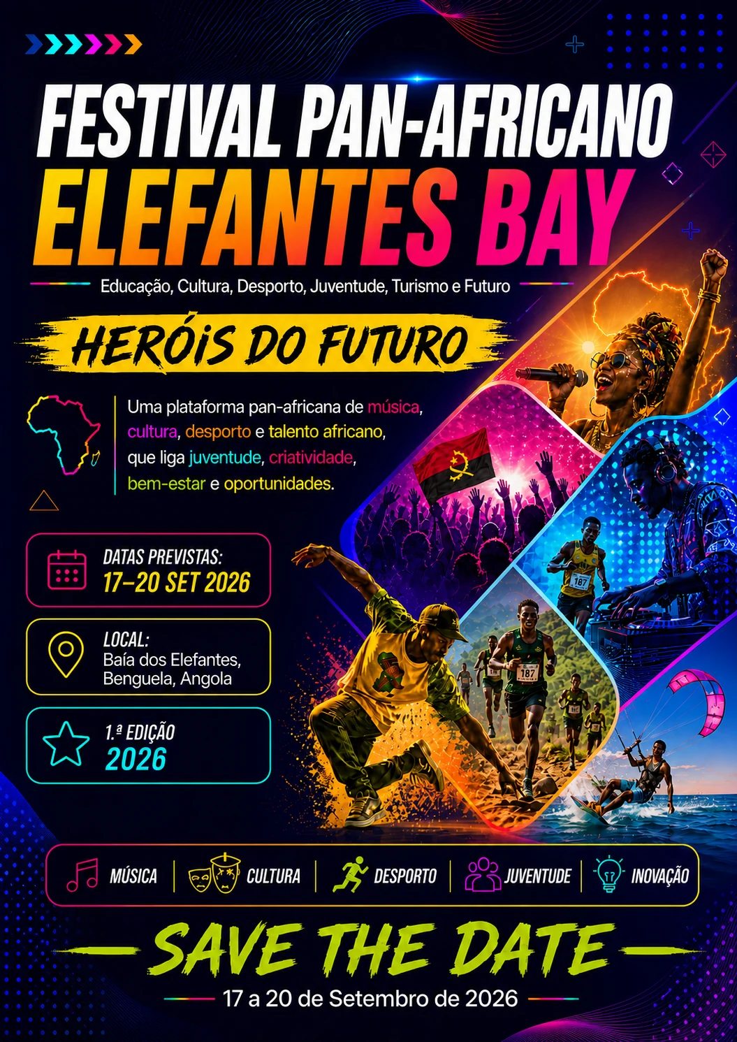 Festival Pan-Africano ELEFANTES BAY - Save the Date, 17 a 20 de Setembro de 2026