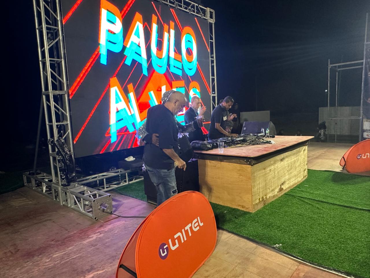 Festival stage featuring the UNITEL brand